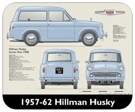 Hillman Husky Series 1 1957-61 Place Mat, Small